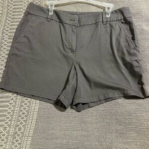 LOFT Gray Bermuda Shorts Tailored Fit